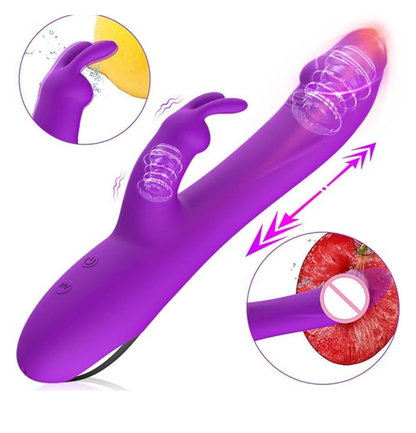Vibrador Rabbit de silicona ultrasuave con 12 modos